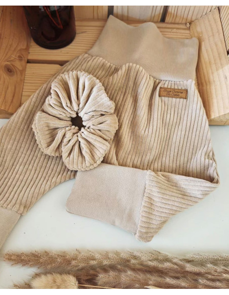 Chouchou en velours côtelé bio