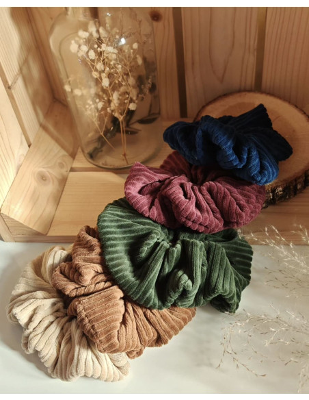 Chouchou en velours côtelé bio