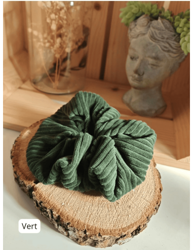 Chouchou en velours côtelé bio