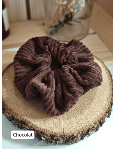 Chouchou en velours côtelé bio