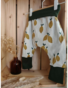 🔥🔥🔥Pantalon réversible & évolutif bio - Citron & uni vert... 2