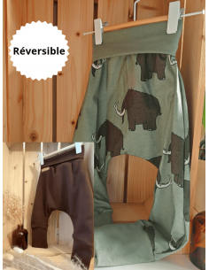 🔥🔥🔥Pantalon réversible & évolutif bio - Mammouth & uni...