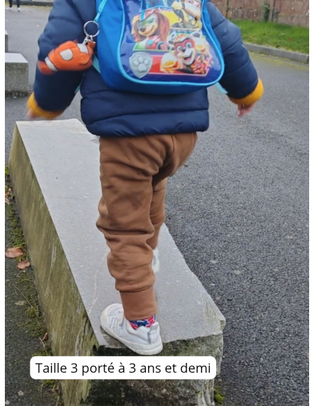 🔥🔥🔥Pantalon évolutif molletonné bio - 7 coloris au choix - Taille 3 (3-6 ans)