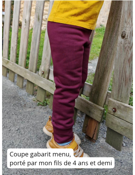 🔥🔥🔥Pantalon évolutif molletonné bio - 7 coloris au choix - Taille 3 (3-6 ans)
