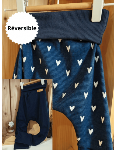 🔥🔥Pantalon réversible & évolutif bio - Coeurs &...