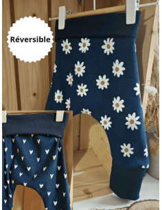 🔥🔥Pantalon réversible & évolutif bio - Pâquerettes &...
