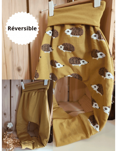 Pantalon réversible & évolutif bio - Hérissons...
