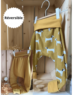 🔥🔥Pantalon réversible & évolutif bio - Teckels & uni...