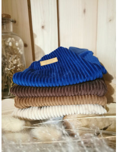 🔥🔥Pantalon évolutif en velours bleu océan bio 2