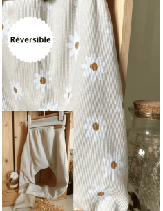 🔥🔥Pantalon réversible & évolutif bio - Pâquerettes & uni...