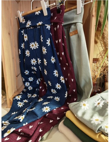 Legging évolutif bio - 14 motifs côtelés au...