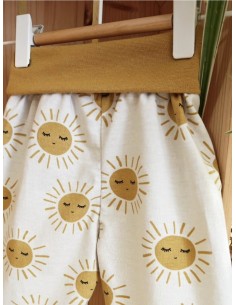 Pantalon évolutif bio - Soleil non côtelé