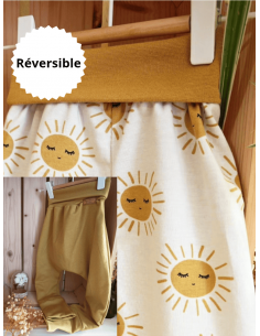🔥🔥Pantalon réversible & évolutif bio - Soleil & uni...