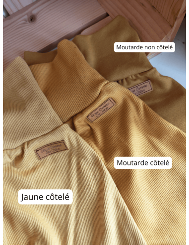 Legging évolutif bio - 13 coloris unis côtelées...