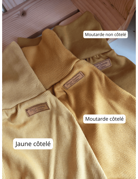 Legging évolutif bio - 13 coloris unis côtelées ou non - Taille 3 (3-6 ans)
