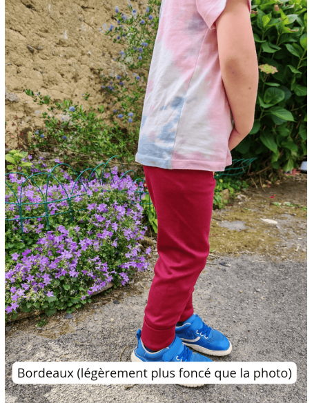 Legging évolutif bio - 13 coloris unis côtelées ou non - Taille 3 (3-6 ans)