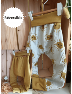 🔥🔥Pantalon réversible & évolutif bio - Soleil & uni...