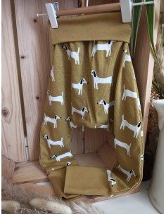 Pantalon évolutif bio - teckels côtelé