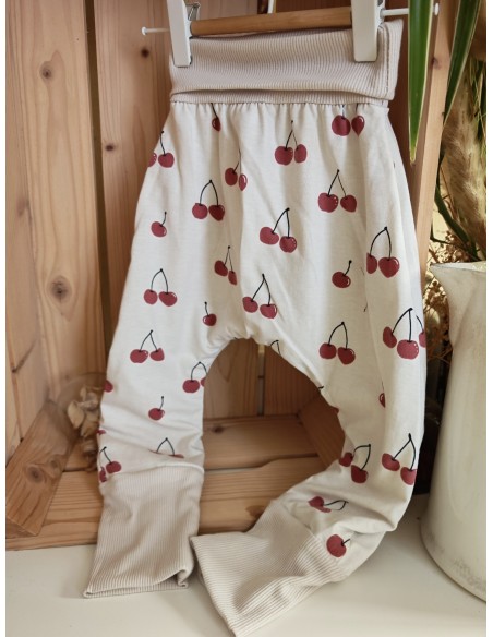 Pantalon évolutif bio - Cerises