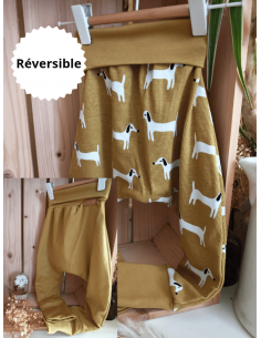 🔥🔥Pantalon réversible & évolutif bio - Teckels & uni...