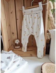 Pantalon évolutif bio - Petits citrons côtelé