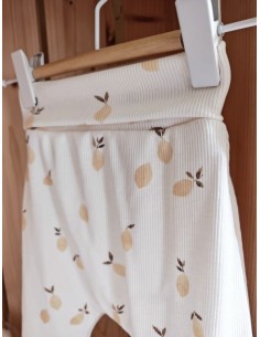 Pantalon évolutif bio - Petits citrons côtelé 2