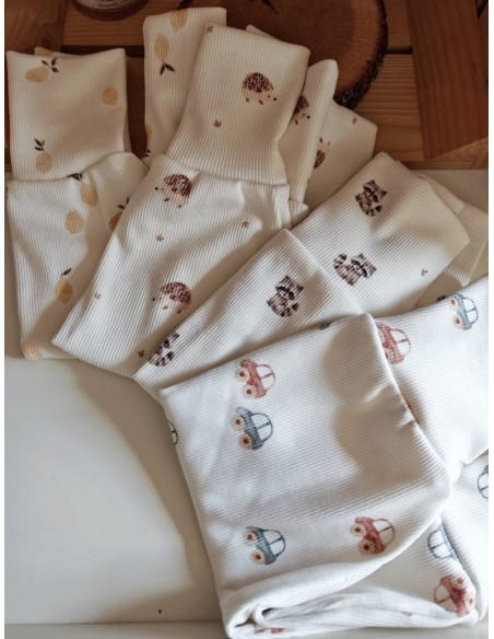 Pantalon évolutif bio - Petits hérissons - côtelé