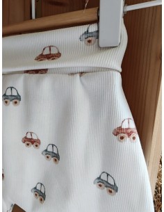 Pantalon évolutif bio - Petites voitures - côtelé 2