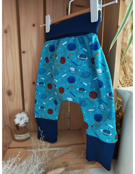 🔥🔥Pantalon réversible & évolutif bio - Planètes & Mouette