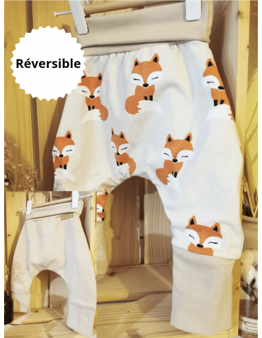 🔥🔥🔥Pantalon réversible & évolutif bio - Renard...
