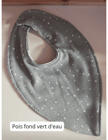 Bavoir réversible en coton biologique, plus de 30 motifs au choix