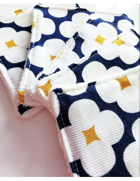 5 cotons démaquillants lavables bio