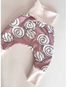 Pantalon évolutif bio - Roulé à la cannelle rose 2
