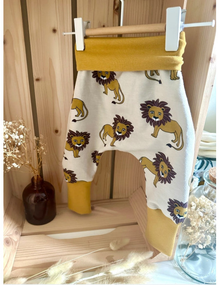 🔥🔥Pantalon évolutif en molleton bouclé bio - Lions