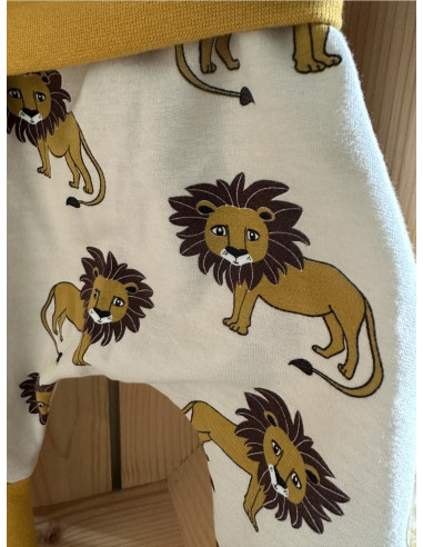 🔥🔥Pantalon évolutif en molleton bouclé bio - Lions