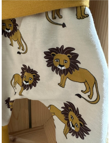 🔥🔥Pantalon évolutif en molleton bouclé bio - Lions