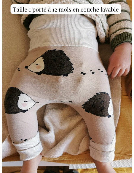 Pantalon évolutif bio - Marinière camel