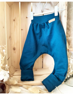🔥🔥🔥Pantalon réversible & évolutif bio - Homard & uni bleu... 2