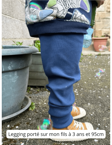 Legging évolutif bio - 9 couleurs côtelées ou...